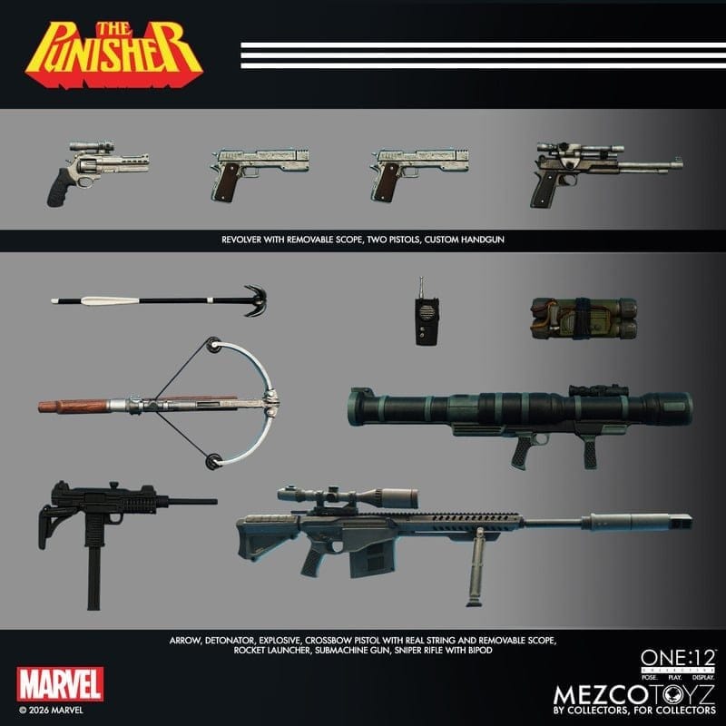 Marvel Comics One:12 Collective Actionfigur 1/12 Punisher 17 cm - Preorder - ETA: 25.02.2027