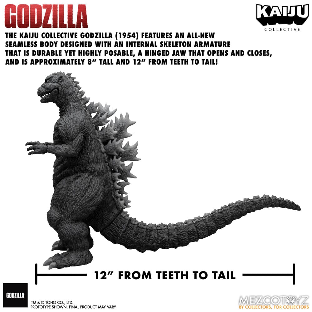 Godzilla (1954) Kaiju Collective Actionfigur Godzilla - Black & White Edition 20 cm - Preorder - ETA: 27.11.2025