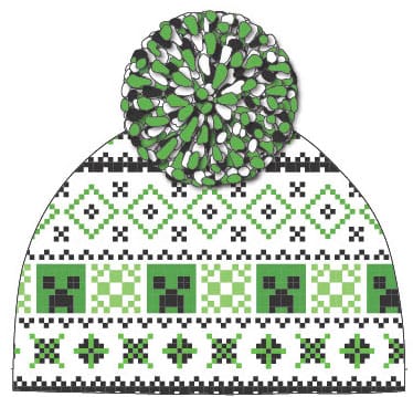 Minecraft Pom-Pom Beanie  - Versand: 5-7 Tage nach Bestellung