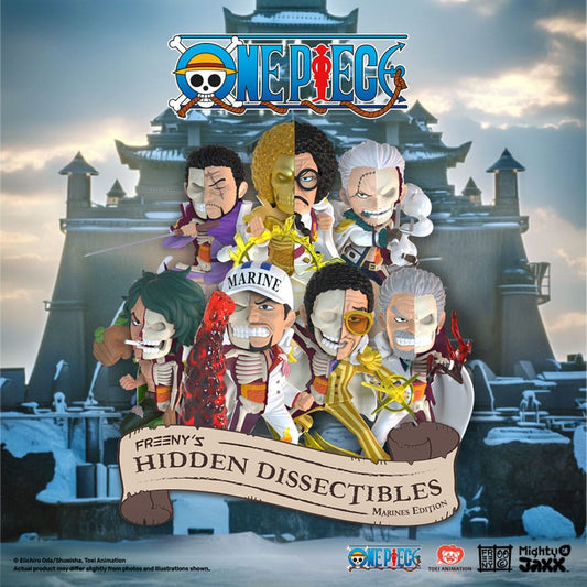 One Piece Freeny's Hidden Dissectables Marines Edition 4 inch Vinyl Figure Blind Box Display (6) - Versand: 5-7 Tage nach Bestellung