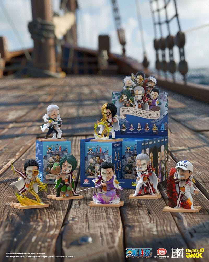 One Piece Freeny's Hidden Dissectables Marines Edition 4 inch Vinyl Figure Blind Box Display (6) - Versand: 5-7 Tage nach Bestellung