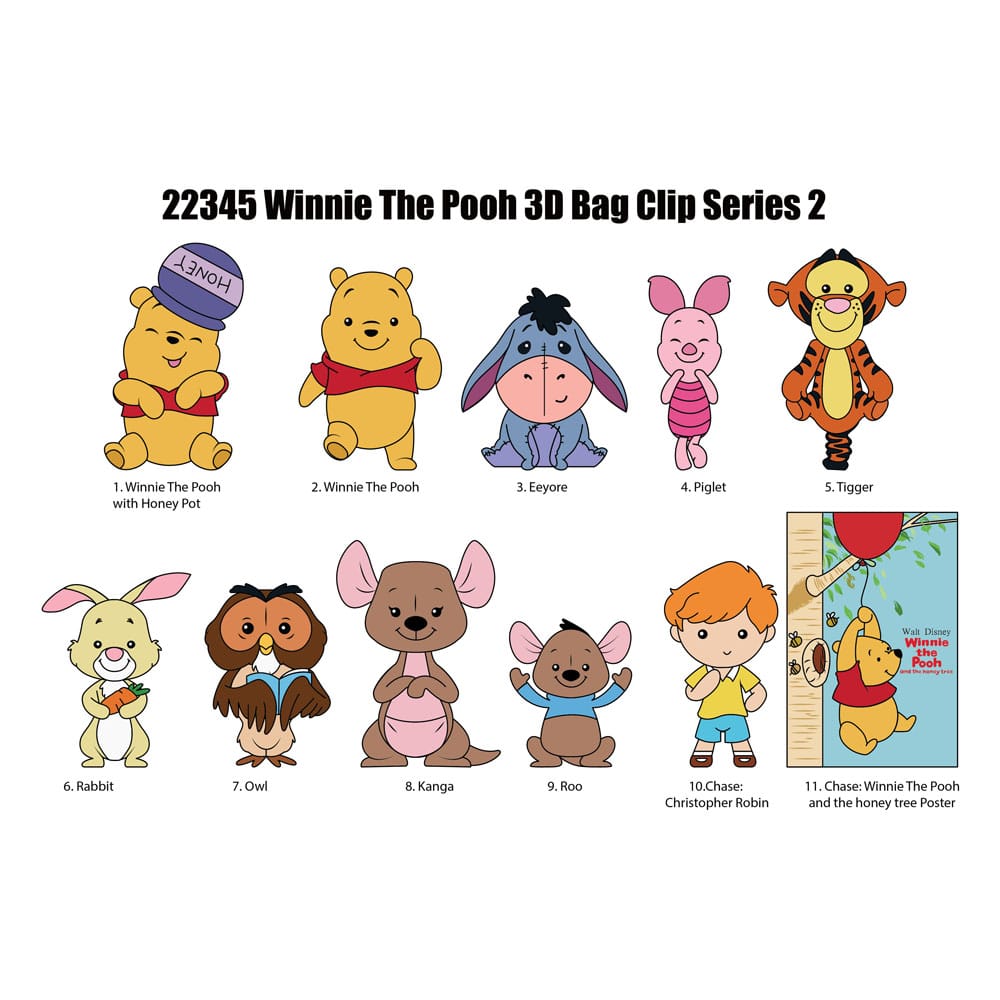 Winnie Puuh 3D PVC-Taschenanhänger Series 2 Display (24) - Preorder - ETA: 18.09.2025