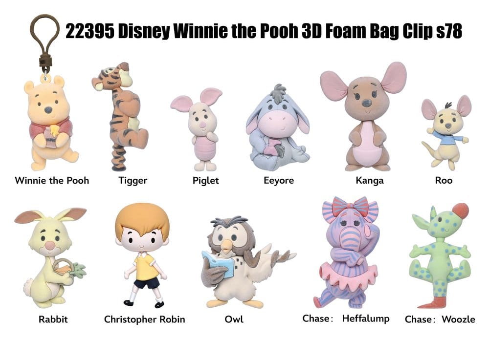 Winnie the Pooh 100th Anniversary 3D PVC-Taschenanhänger Serie 78 Blind Bag Display (24) (Flocked) - Preorder - ETA: 25.11.2026