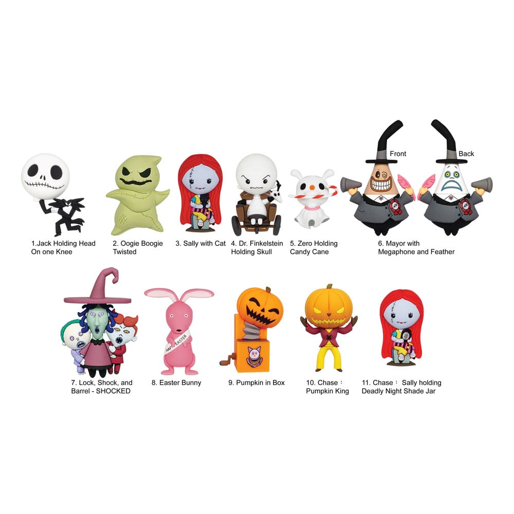 Nightmare before Christmas 3D PVC-Taschenanhänger Series 5 Display (24)          - Versand: 5-7 Tage nach Bestellung