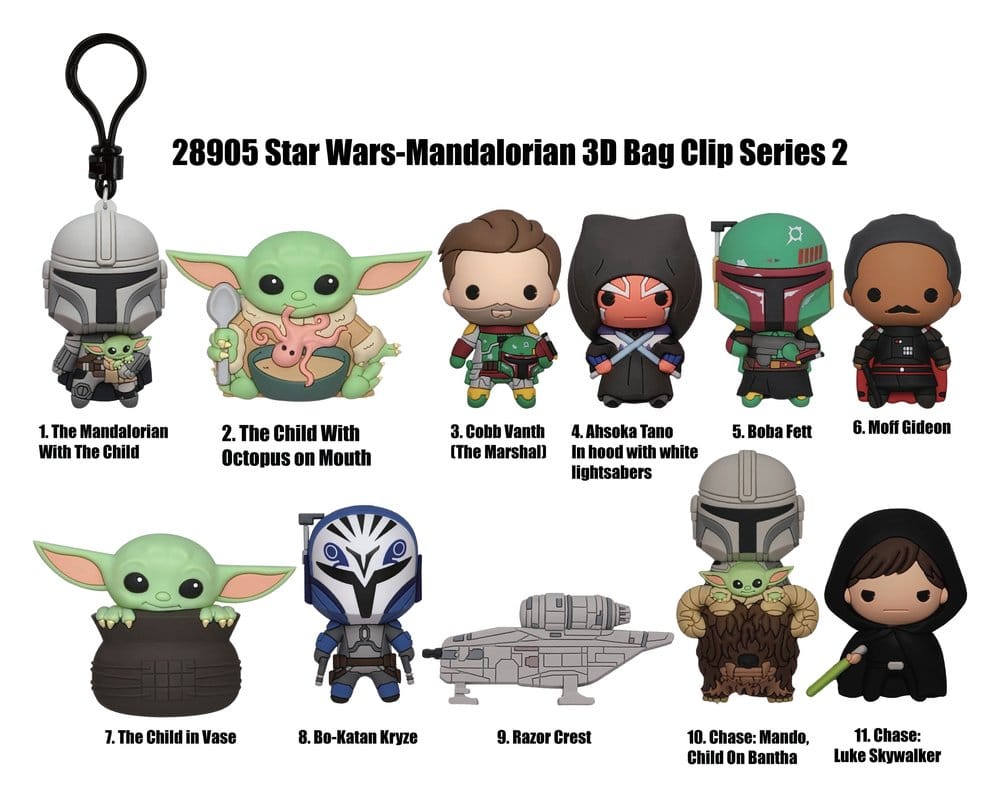 Star Wars Mandalorian 3D PVC-Taschenanhänger Series 2 Display (24) - Preorder - ETA: 29.07.2026