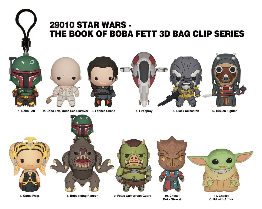 Star Wars: Das Buch von Boba Fett 3D PVC-Taschenanhänger Serie 1 Display (24) - Preorder - ETA: 13.08.2026