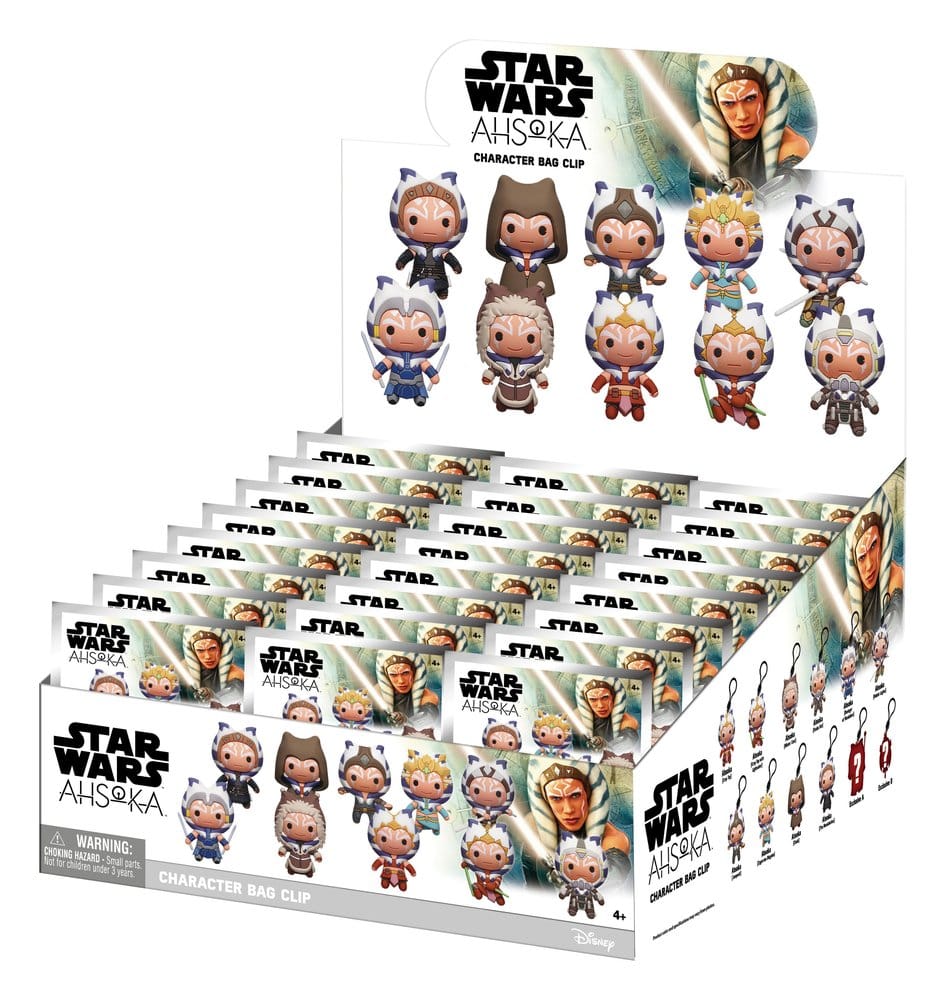 Star Wars Ahsoka 3D PVC-Taschenanhänger Serie 1 Blind Bag Display (24) - Preorder - ETA: 26.10.2026