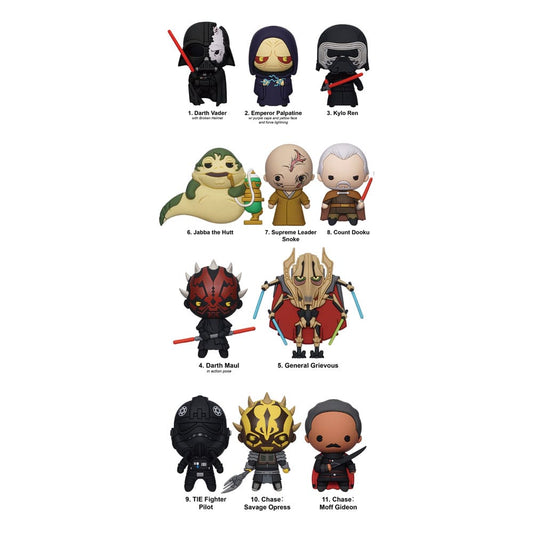 Star Wars 3D PVC-Taschenanhänger Year of the Dark Side Series 1 Display (24)    - Versand: 5-7 Tage nach Bestellung
