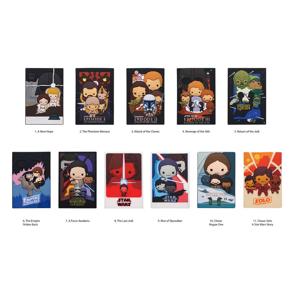 Star Wars 3D PVC-Taschenanhänger Series 7 Display (24) - Preorder - ETA: Mitte 01.2025