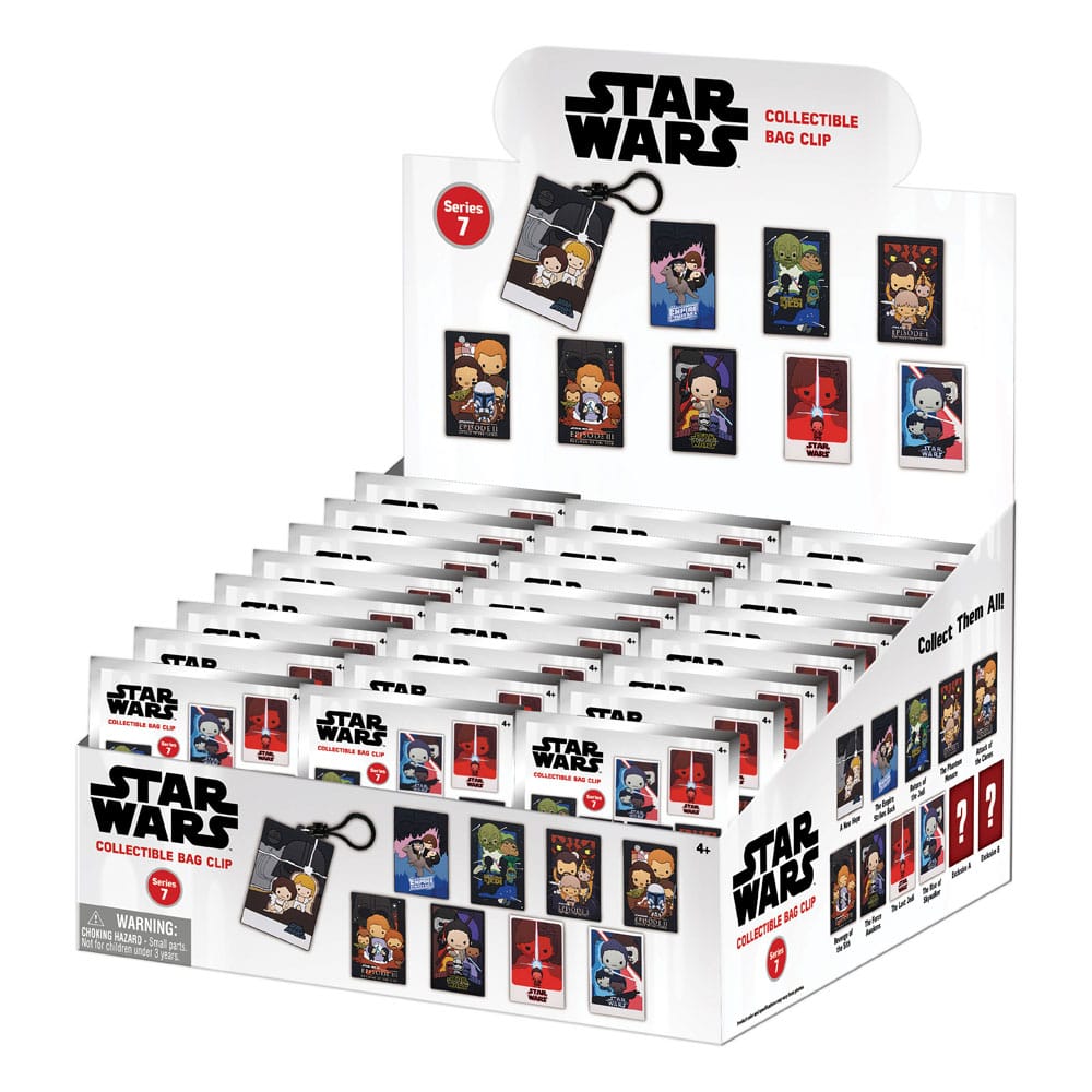 Star Wars 3D PVC-Taschenanhänger Series 7 Display (24) - Preorder - ETA: Mitte 01.2025