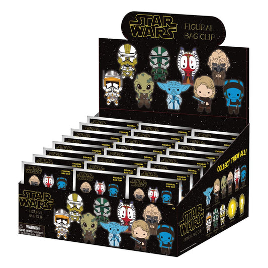 Star Wars-EP III Revenge Of Sith 3D PVC-Taschenanhänger Serie 1 Display (24)  - Preorder - ETA: 08.09.2025