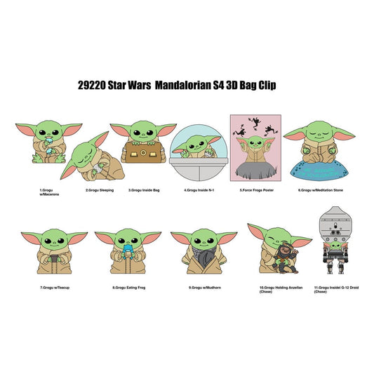 Star Wars 3D PVC-Taschenanhänger Best of Grogu Serie 1 Display (24) - Preorder - ETA: 29.12.2025