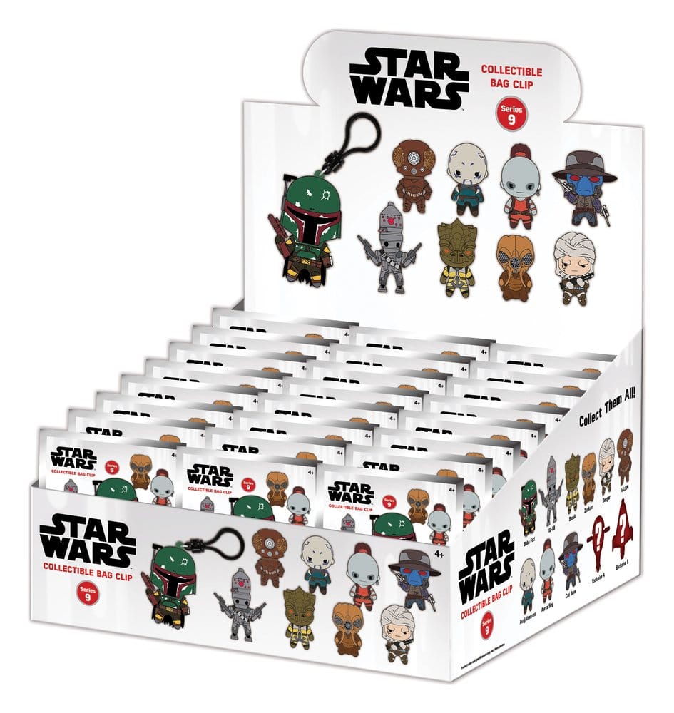 Star Wars Most Wanted Bounty Hunters 3D PVC-Taschenanhänger Serie 1 Display (24) - Preorder - ETA: 06.10.2026