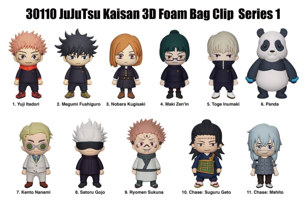 Jujutsu Kaisen 3D PVC-Taschenanhänger Serie 1 Display (24) - Preorder - ETA: 18.07.2026
