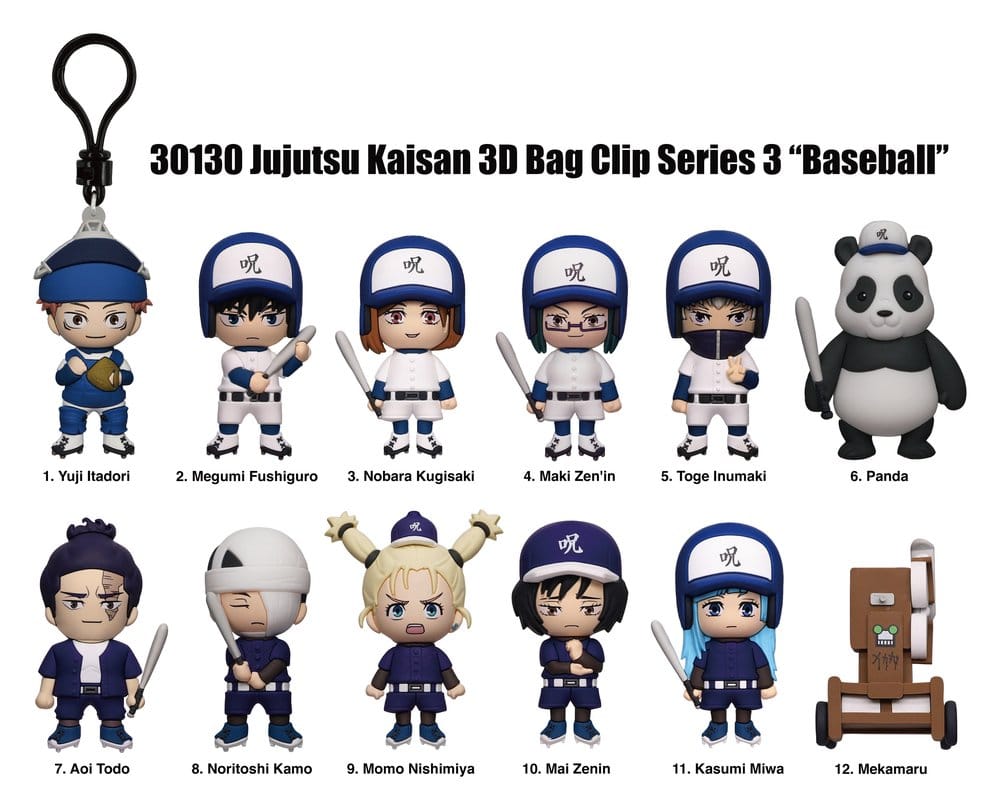 Jujutsu Kaisen 3D PVC-Taschenanhänger Serie 3 Blind Bag Display (24) - Preorder - ETA: 25.11.2026