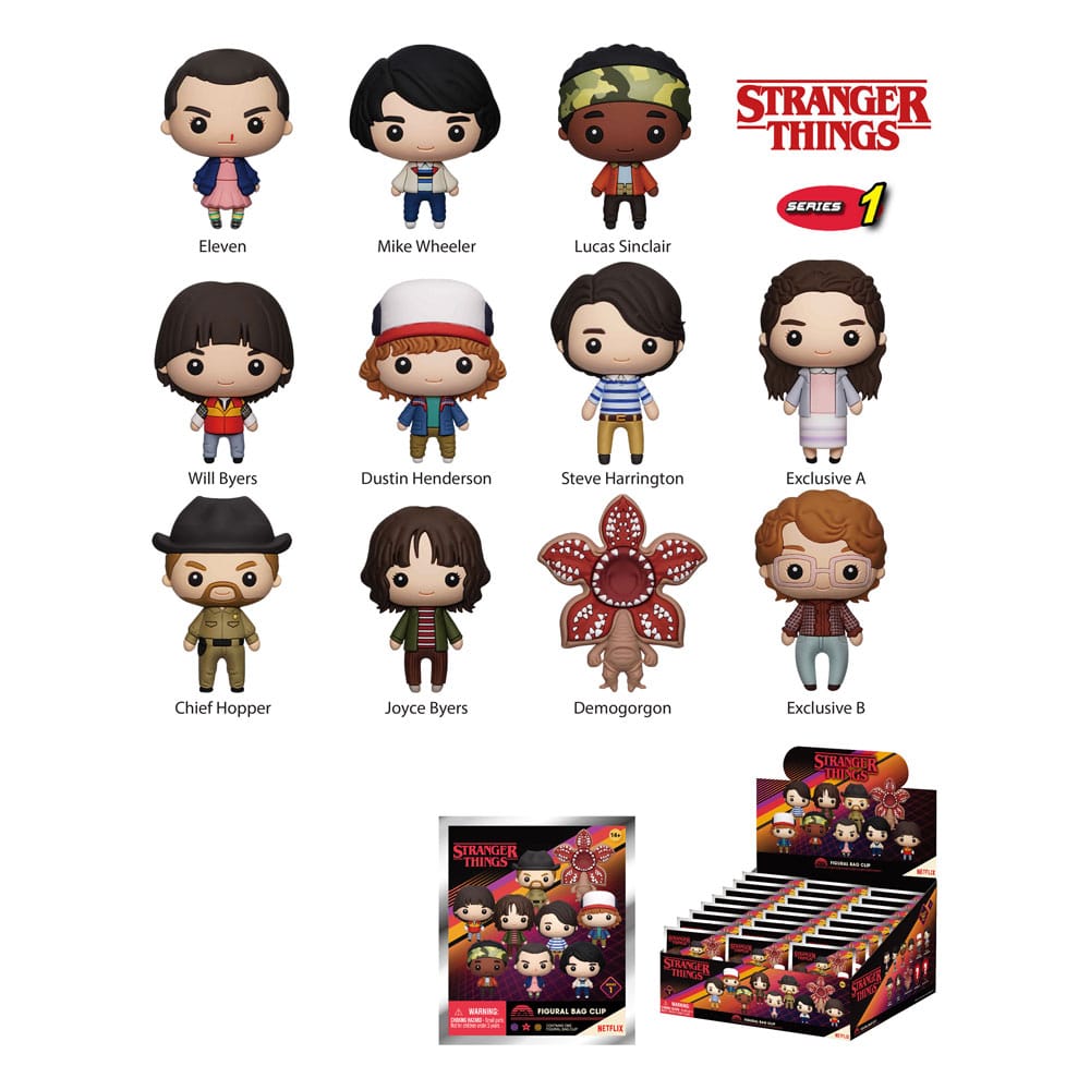 Stranger Things PVC-Taschenanhänger Series 1 Display (24)  - Preorder - ETA: 01.07.2026