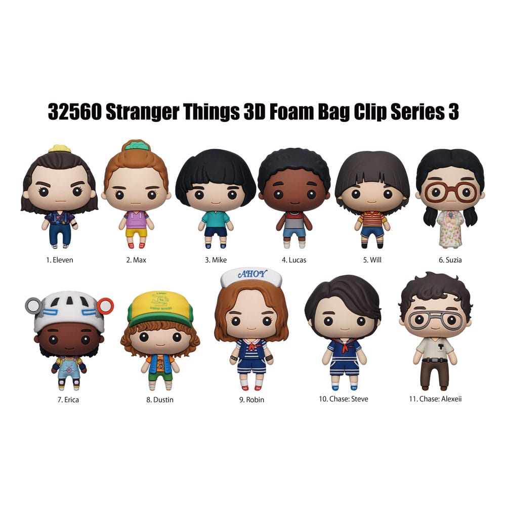 Stranger Things 3D PVC-Taschenanhänger Series 3 Display (24)             - Preorder - ETA: 06.01.2026