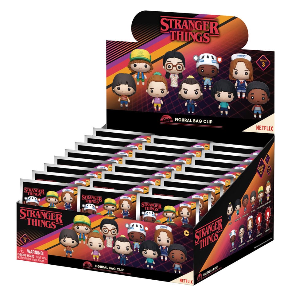 Stranger Things 3D PVC-Taschenanhänger Series 3 Display (24)             - Preorder - ETA: 06.01.2026