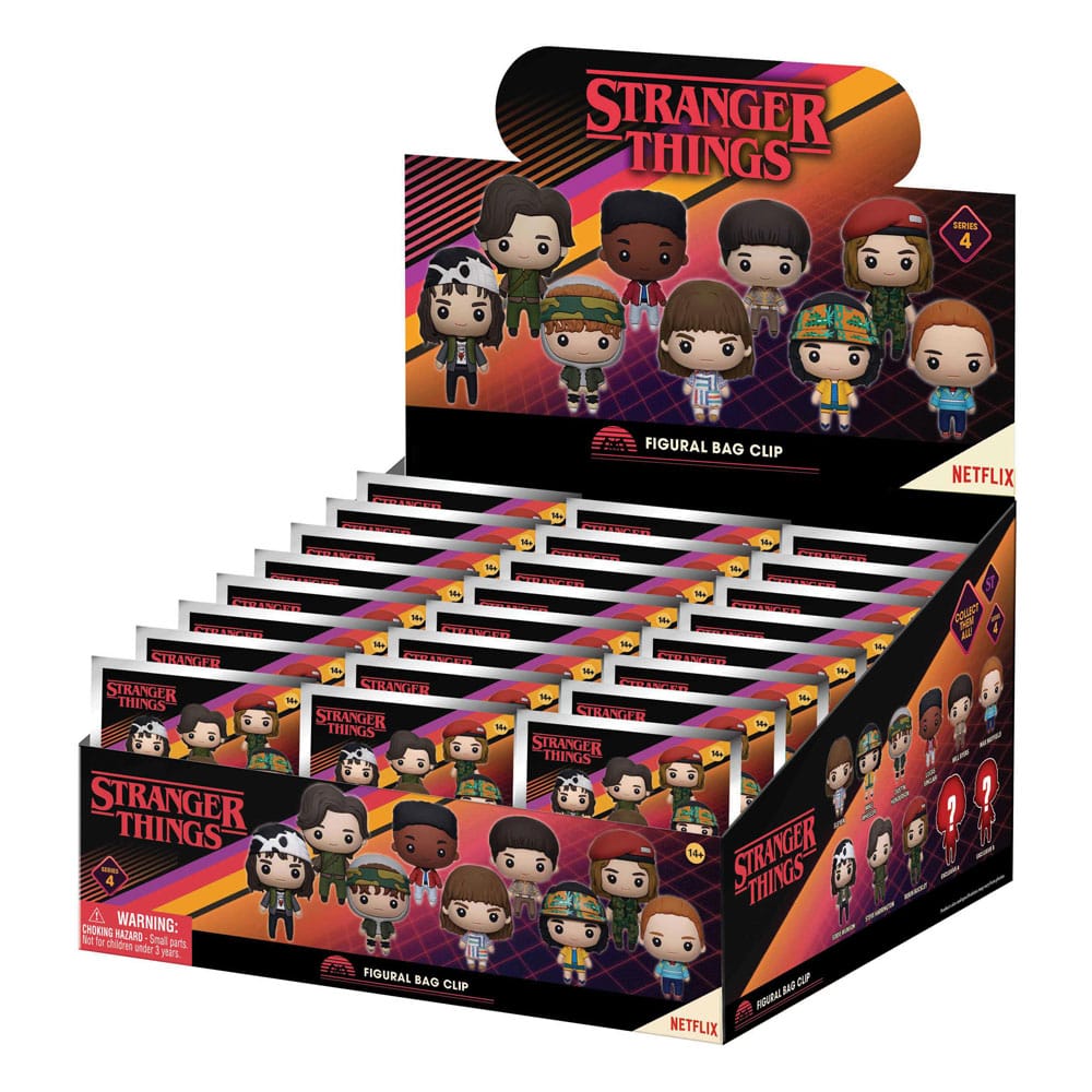 Stranger Things 3D PVC-Taschenanhänger Series 4 Display (24) - Preorder - ETA: 10.04.2026