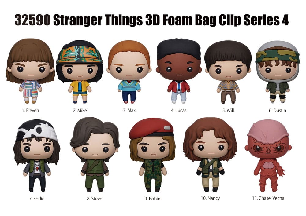Stranger Things 3D PVC-Taschenanhänger Series 4 Display (24) - Preorder - ETA: 10.04.2026