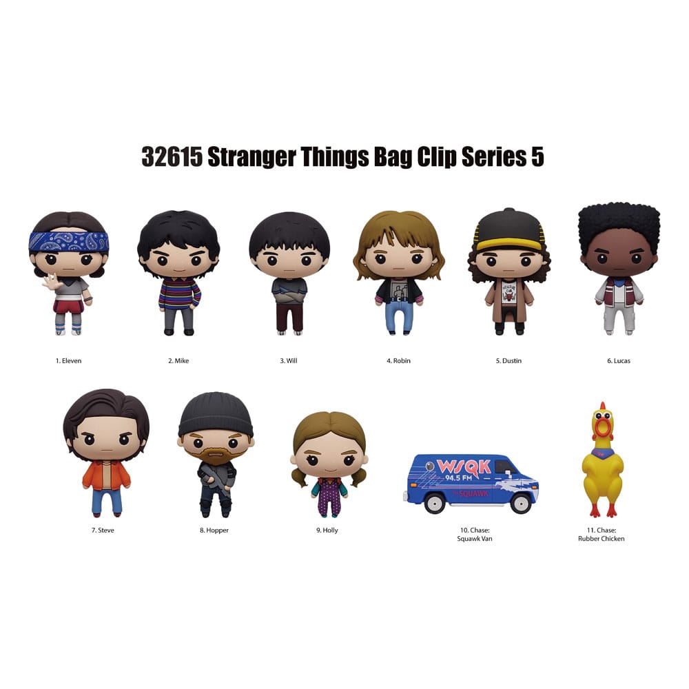 Stranger Things 3D PVC-Taschenanhänger Serie 5 Display (24) - Preorder - ETA: 19.02.2026