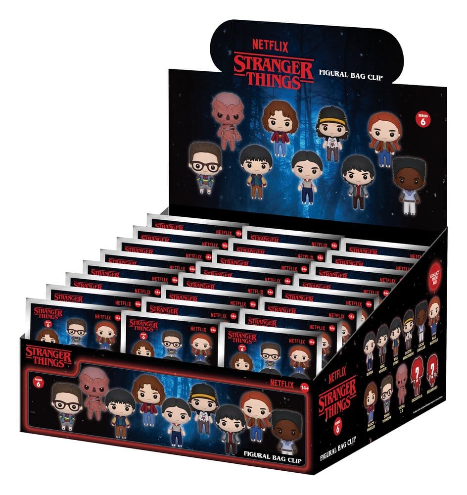 Stranger Things 5 3D PVC-Taschenanhänger Serie 6 Blind Bag Display (24) - Preorder - ETA: 26.10.2026