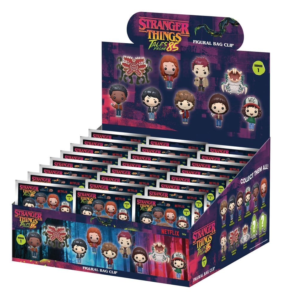 Stranger Things Tales of '85 3D PVC-Taschenanhänger Serie 1 Display (24) - Preorder - ETA: 18.09.2026