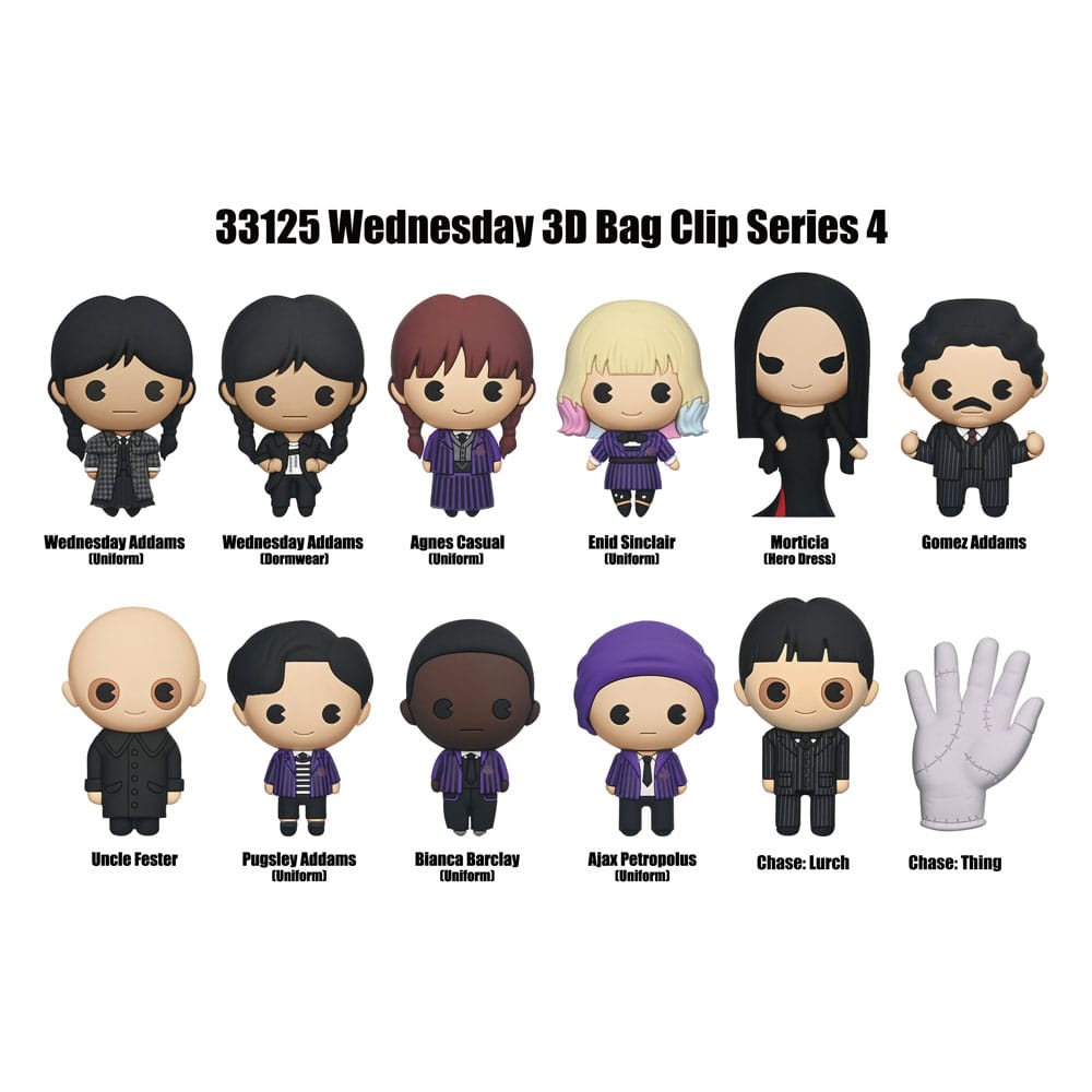 Wednesday 3D PVC-Taschenanhänger Serie 4 Display  (24) - Preorder - ETA: 30.06.2026