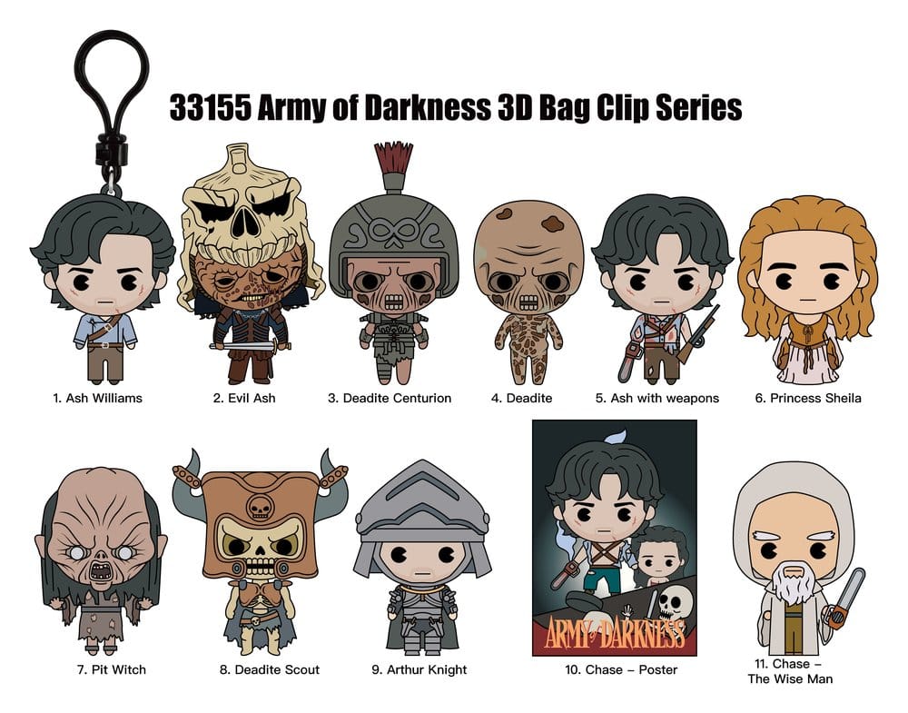 Army of Darkness 3D PVC-Taschenanhänger Serie 1 Blind Bag Display (24) - Preorder - ETA: 26.10.2026