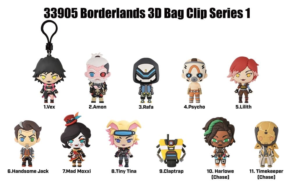 Borderlands 3D PVC-Taschenanhänger Serie 1 Blind Bag Display (24) - Preorder - ETA: 26.10.2026
