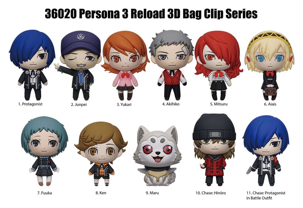 Persona 3 3D PVC-Taschenanhänger Series 1 Display (24) - Preorder - ETA: 29.07.2026