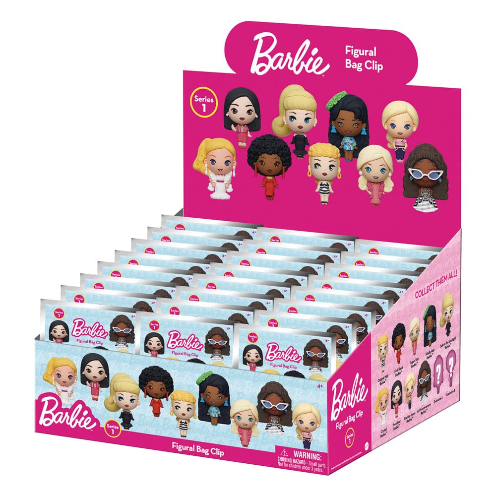 Barbie 3D PVC-Taschenanhänger Serie 1 Display (24) - Versand: 7 Tage nach Bestellung