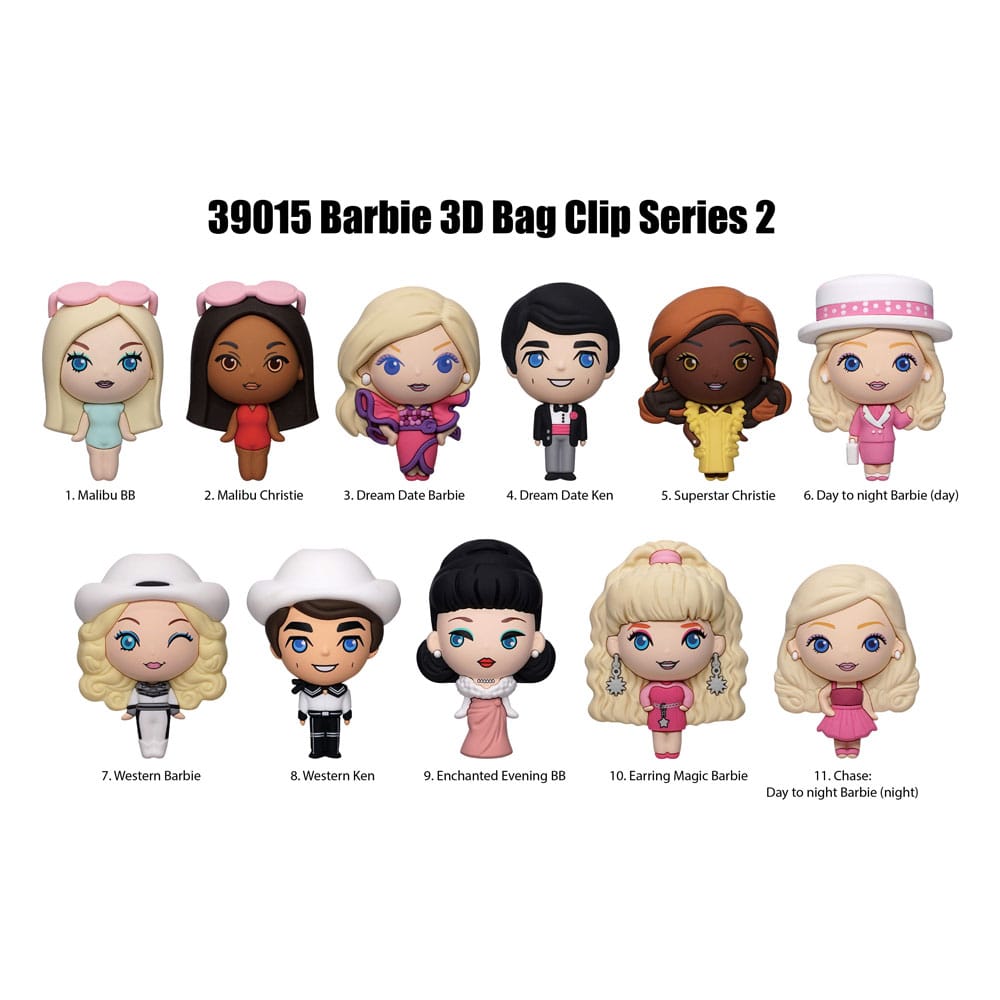 Barbie 3D PVC-Taschenanhänger Serie 2 Display  (24) - Preorder - ETA: 25.02.2026
