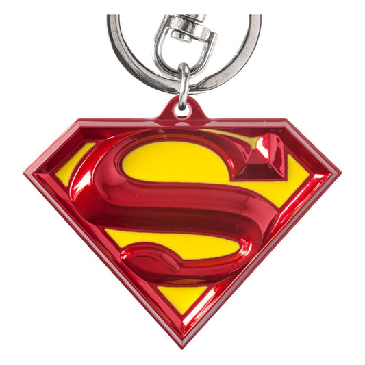DC Zinn-Schlüsselanhänger Superman Logo bunt - Versand: 7 Tage nach Bestellung