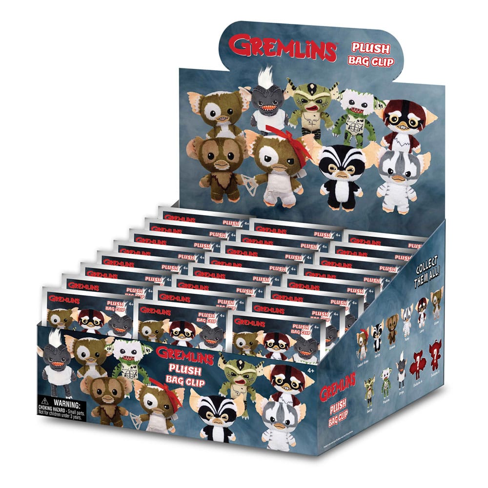 Gremlins Plüsch-Taschenanhänger Display (24)              - Preorder - ETA: 30.08.2026