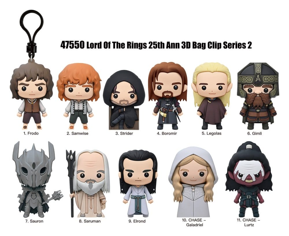 Der Herr der Ringe 3D PVC-Taschenanhänger Serie 2 Display (24) - Preorder - ETA: 13.08.2026