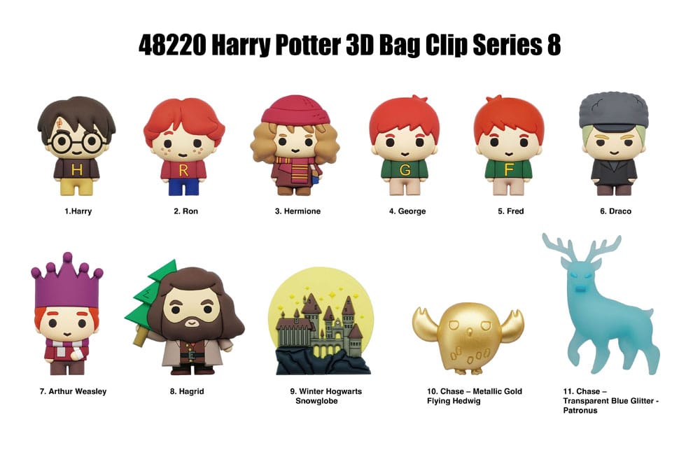 Harry Potter 3D PVC-Taschenanhänger Series 8 Display (24) - Versand: 7 Tage nach Bestellung