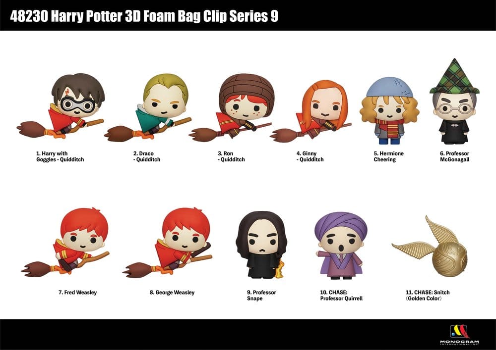 Harry Potter 3D PVC-Taschenanhänger Series 9 Display (24) - Preorder - ETA: 29.07.2026