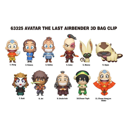 Avatar - Der Herr der Elemente 3D PVC-Taschenanhänger Series 1 Display (24) - Preorder - ETA: 08.01.2026