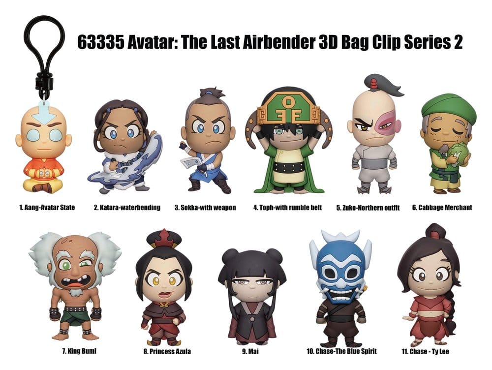 Avatar The Last Airbender 3D PVC-Taschenanhänger Serie 2 Blind Bag Display (24) - Preorder - ETA: 25.11.2026