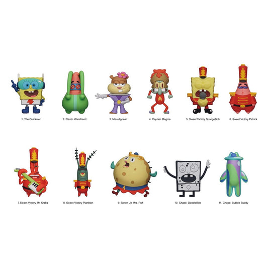 SpongeBob Schwammkopf 3D PVC-Taschenanhänger Series 6 Display (24)       - Versand: 5-7 Tage nach Bestellung