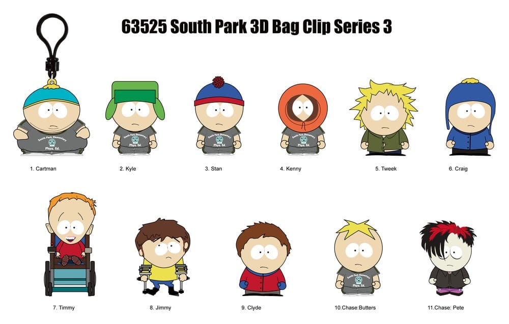 South Park 3D PVC-Taschenanhänger Serie 3 Display (24) - Preorder - ETA: 06.10.2026