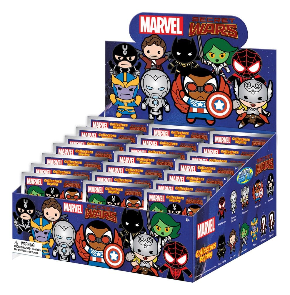 Marvel Secret Wars 3D PVC-Taschenanhänger Serie 1 Blind Bag Display (24) - Preorder - ETA: 25.11.2026