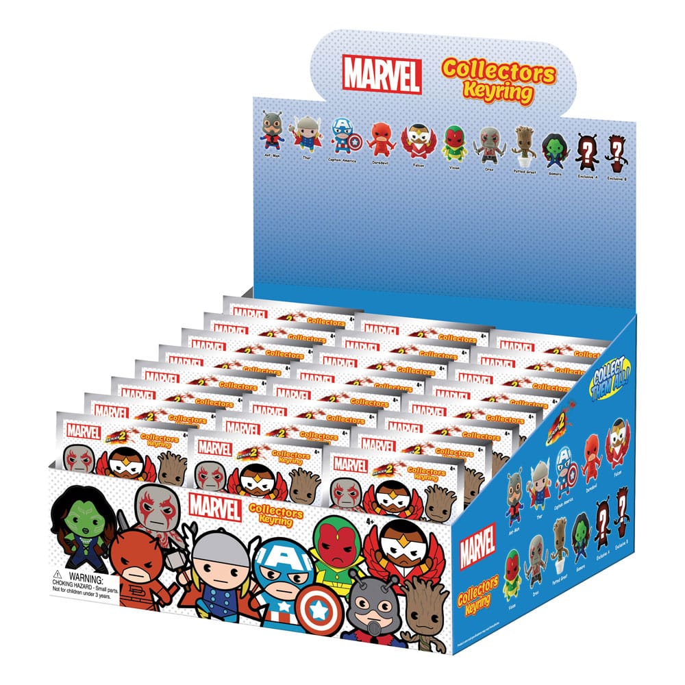 Marvel 3D PVC-Taschenanhänger Series 2 Display (24)           - Preorder - ETA: 03.09.2025