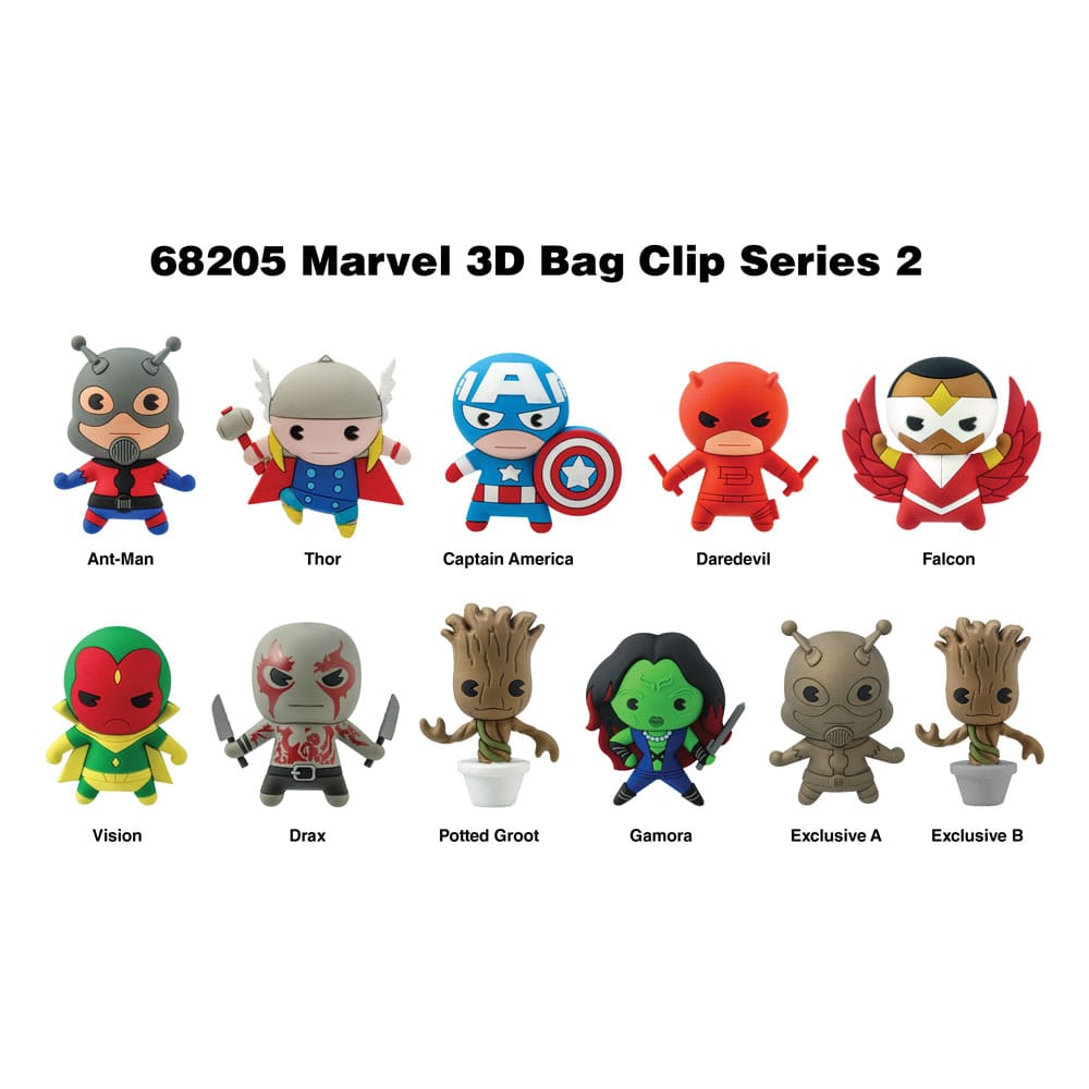 Marvel 3D PVC-Taschenanhänger Series 2 Display (24)           - Preorder - ETA: 03.09.2025