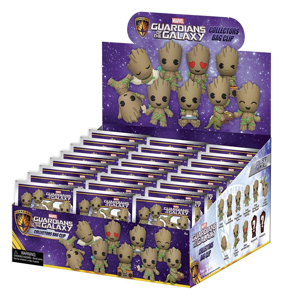 Marvel Groot 3D PVC-Taschenanhänger Serie 1 Blind Bag Display (24) - Preorder - ETA: 26.10.2026