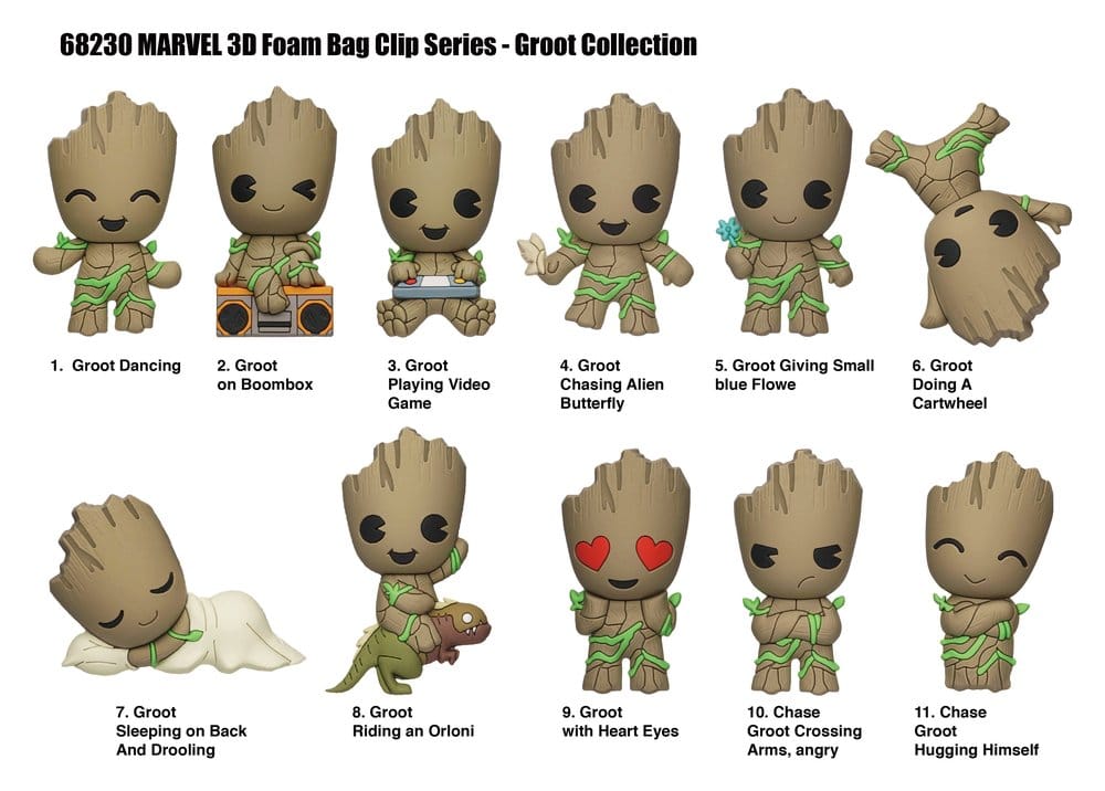 Marvel Groot 3D PVC-Taschenanhänger Serie 1 Blind Bag Display (24) - Preorder - ETA: 26.10.2026