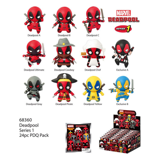 Deadpool PVC-Taschenanhänger Serie 1 Display (24) - Preorder - ETA: 06.01.2026