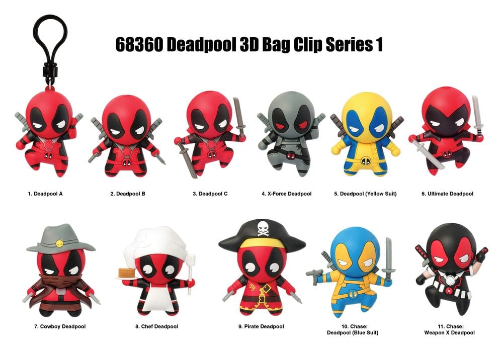 Deadpool PVC-Taschenanhänger Serie 1 Display (24) - Preorder - ETA: 04.11.2026