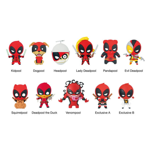 Marvel PVC-Taschenanhänger Deadpool Serie 3 Display (24)  - Versand: 5-7 Tage nach Bestellung
